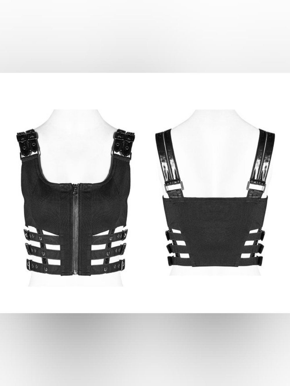Punk Rave Black Matrix Top